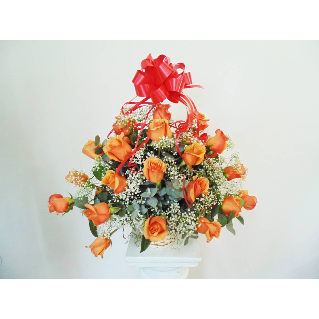 30 Rosas Naranjas para Agasajar